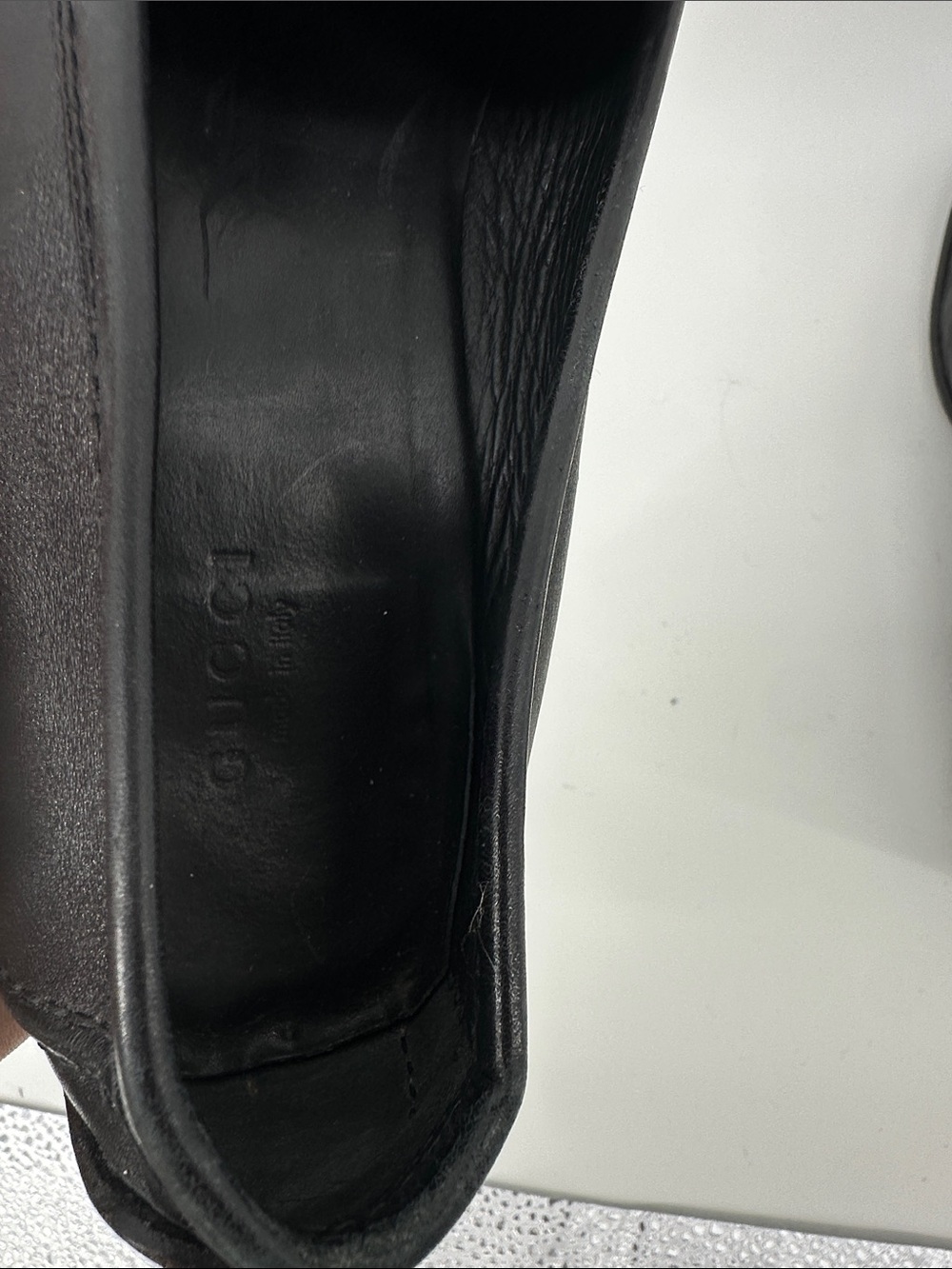 Vintage Gucci Black Leather Horsebit Loafers with Gold Hardware Women’s sz 11B - Picture 5 of 12